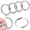 6 Stk Karabiner Rund 40 mm O-Ring Karabinerhaken aus Zinklegierung,SchlüSselanhäNger Ringe,Ring Karabiner,Karabiner SchlüSselring (Silber)