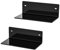 Sezanrpt 20cm Schwarze kleine Wandregale, Acryl Wandmontage Ledges Display, Acryl schwarzes Regal für Figuren, Sammlerstücke, Pflanzen, Dekor, Toilettenartikel, 10cm Tiefe, 2-Pack