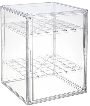 Amagogo Vitrine, Football-Helm, Vitrine, Basketball-Ständer, Sammlerstück-Box, Vitrine für Figur, Puppe, Modell, Stiefel, Geldbörse, 3 Ebenen