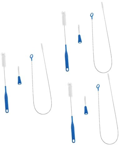 Healeved Juego De 9 Cepillos para Limpiar Botellas Tubo Pajita Artículos De Limpieza para El Hogar.