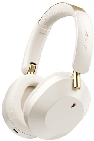 iKF Solo Pro Cuffie con cancellazione del rumore, Wireless Bluetooth Over-ear con Tracciamento della Testa, Hi-Res audio, riproduzione 140 ore, Vestibilità Comoda, Chiamate Chiare, EQ Modalità