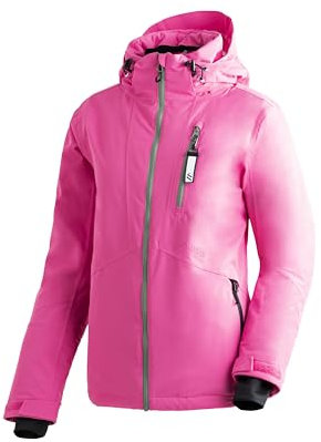 Maier Sports Straja, Warme Damen Skijacke, Wasserdichte Winterjacke mit 4-Wege-Stretch, mTEX Wetterschutz und mTHERM für hohen Wärmerückhalt, PFC-frei, Rosa, 44