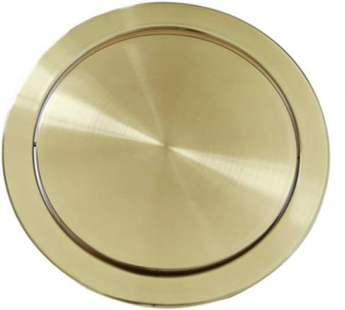 Eingebauter Mülleimer aus Edelstahl mit Ausgleichsklappe und Öse, versenkter Küchen-Mülleimer für Arbeitsplatte, Abfallentsorgung, Silber, Titan, Gold, Größe S