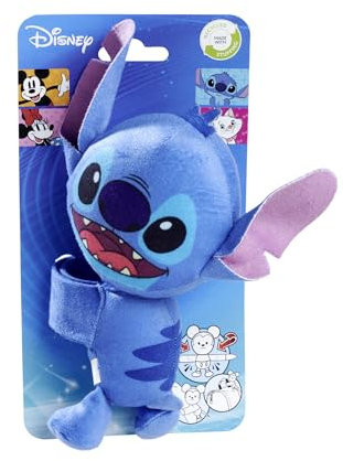 Simba Toys - Disney Stitch Schnapparmband (17 cm), weiches Plüscharmband mit Figur zum Anlegen durch Schnappfunktion, Stofftier Kinderschmuck für Babys, Jungen und Mädchen – Spielzeug ab 0 Monaten