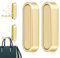 cobmiraln Gold Coat Hooks Foldable Wall Hook - Heavy-Duty Alloy Space-Saving 90° Rotating Design, Wall-Mounted Clothes Hooks for Doors, Bathroom, Kitchen with Mounting Screws (2-Stücke Gold)