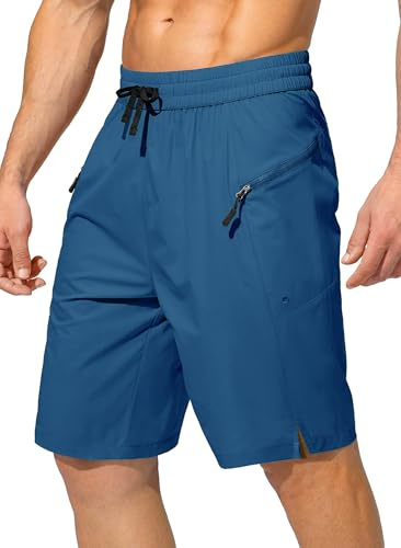 Tansozer Costume da bagno da uomo, ad asciugatura rapida, con chiusura lampo