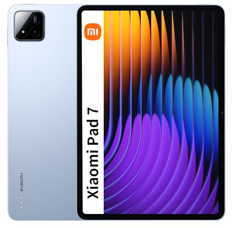 XIAOMI Pad 7, 11.2 Tablet, 12+256GB, Blu, 8850mAh Batteria, 45W Turbo Charging, HyperAI (Caricabatterie Incluso)