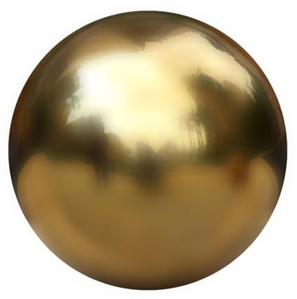 Edelstahl Gartenkugel Kleine Spiegelkugeln Mehrere Größen Titan Gold Hohlkugel Garten Deko Reflektierende Gazing Ball, Nahtlose Dekokugel Schwimmende Teichkugeln Für Hausgarten Ornament Party Deko