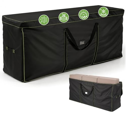 GARPROVM XXL Aufbewahrungstasche für Gartenpolster & Auflagen, 173x51x76cm Outdoor Gartenauflagen Aufbewahrungstasche Staubdicht Weiche Auflagentasche 420D Oxford Gewebe