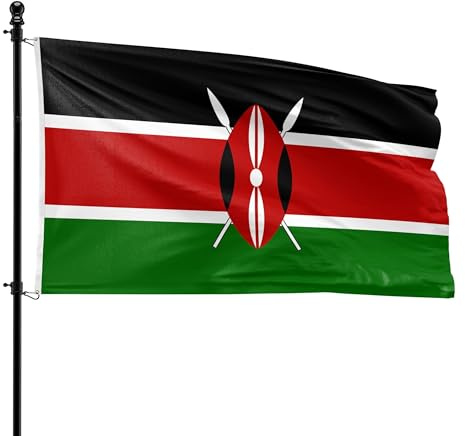 VlagDirect - Bandera de Kenia - Bandera de Kenia - 90x150cm