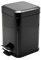 Harbour Housewares 3L Bathroom Bin - Black - Square Stainless Steel Pedal Bin Slim Kitchen Rubbish Trash Can Garbage Dustbin with Lid and Inner Liner Bucket