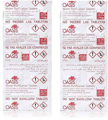 Wicked Chili 20x Chlortabletten geeignet für Waterrower Rudergerät, Water Rower, Oasis Chlor Tabletten, Wasseraufbereitung gegen Algen (1 Jahresbedarf, pro Reinigungstablette 25L Trinkwasser)