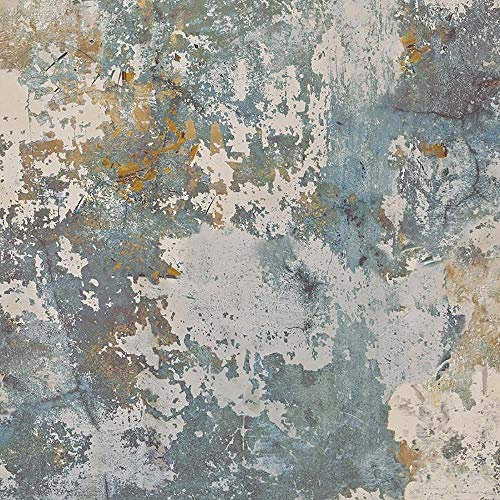 Exposure Rough Concrete Wallpaper Green Blue Beige Industrial Effect Vinyl