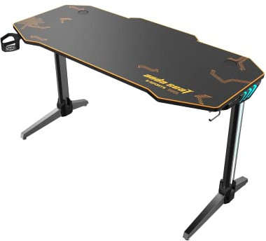Anda Seat Eagle 2 Lightening Gaming Desk With Led Lights - Computer Gaming Desk with LED Light, RGB Gaming Desk with Under Desk Cable Management Storage - Computer Gaming Desk For Adults and Teenagers