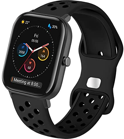 Kompatibel mit Amazfit GTR Mini Armband, 20mm Atmungsaktiv Silikon Doppelloch Band für Amazfit Active, Amazfit GTS 2, GTS 2 Mini, GTS 4, GTS 4 Mini, Amazfit Bip, Bip U, Bip U Pro, Bip 3, Bip 3 Pro