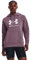 Under Armour Rival Fleece Big Logo Hoodie, Maglia di Tuta Donna, Viola nebbioso / / Bianco, XS