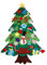 Noël en Feutrine,Arbre Noël Montessori - Décorations murales Porte fenêtre Cadeaux Noël pour garçons Filles