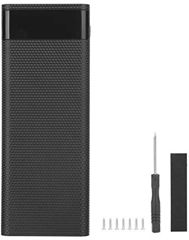 DIY Power Bank Box, 8 Sections 18650 Battery Charger Type C Fast Charging Power Bank Mobile Power Case Kit (Black)