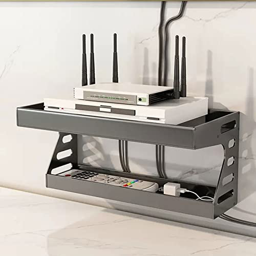 Wandmontierter TV-Schrank Wandregal Schwebendes Regal TV-Konsole TV-Ständer Multimedia-Aufbewahrungsregal Wandschrank Set-Top-Box Router-Regal Display-Regal Handy-Ladehalterung Nachttisch Regal