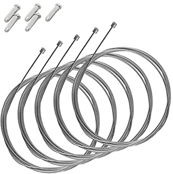AGGRO-X 1-10 Bremszüge 2m Schaltzüge Endhülse MTB Innenzug Bremsseil Schaltzug Bowdenzug (Schaltinnenzug, 5x inkl. 5x Endhülsen)