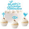 13 Stück Glitzer Tortendeko Kommunion junge, Cake topper kommunion, Taufe deko für Erste Heilige Kommunion, junge Tortendeko taufe Kommunion Konfirmation (Blau)