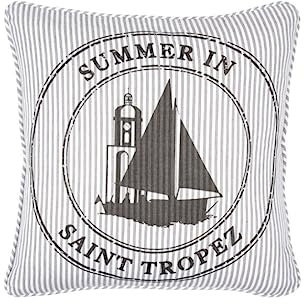 PAD - Kissenhülle, Kissenbezug - Ocean Grey - Saint Tropez - 100% Baumwolle - Farbe: grau - 45 x 45 cm