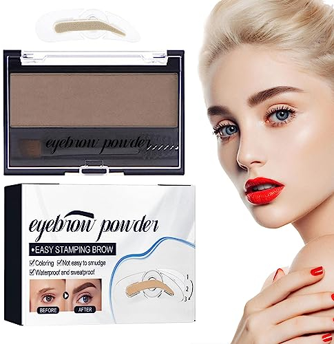 Augenbrauenpuder - Augenbrauen-Stempel-Formungsset, Augenbrauen-Make-up-Palette,Augenbrauen-Puder-Palette, zeitsparend, langes Tragen für Nasenschatten, Augenbrauen-Gesichtsschatten Pratvider