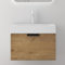 doporro Badmöbelset Waschtisch mit Unterschrank 60x45x48cm Unterschrank mit Mineralguss-Waschbecken Waschplatz in Kerneiche mit Soft-Close-Funktion Lonato