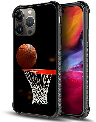 Compatible with iPhone 13 Pro Max Case,Basketball Hoop Pattern for Boys Man,Anti-Scratch Shockproof Cover case for iPhone 13 Pro Max 6.7-inch
