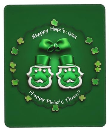 Mauspad Happy St. Patrick's Day, verschiedene Größen, gummiert, vertikal, Büro-Mauspad, Heim-Mauspad