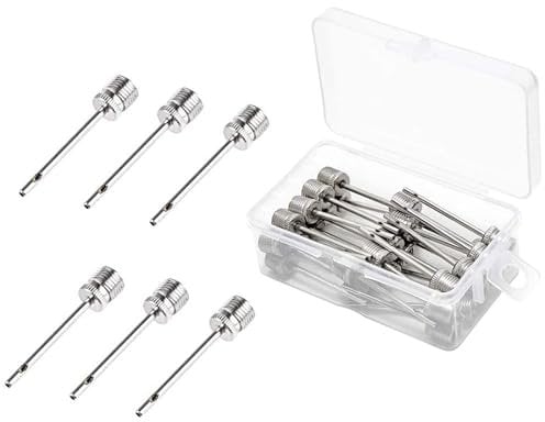 DYTHHN 30Pcs Stainless Steel Air Pump Needles Ball Pump Set Useful Ball Inflator Needles Sports Durable Inflator Ball Pump Needle for Football Basketball Volleyball