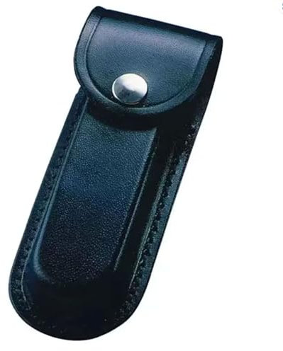 TUFF LUV Multitoolscheide – Messerhalter aus Leder für Klappmesser & Multitools [7,6–12,7 cm Griff] (schwarz, groß: 12,7 cm)