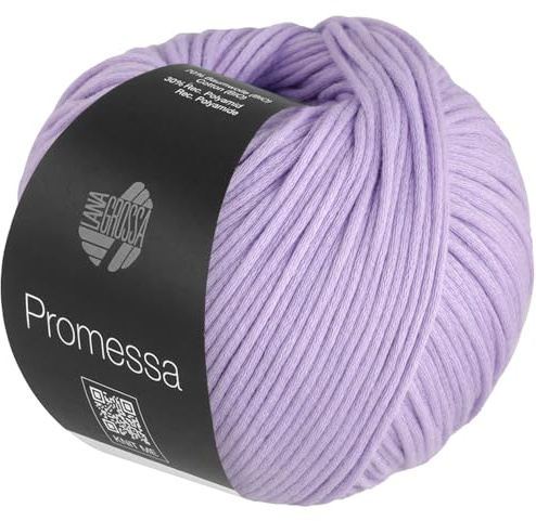 LANA GROSSA Promessa | Weich gefülltes Schlauchgarn aus Bio-Baumwolle und Polyamid | Handstrickgarn aus 70% Bio-Baumwolle & 30% Polyamid | 50g Wolle zum Stricken & Häkeln | 125m Garn FB7