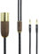 ABLET Cable balanceado XLR de 4 pines 7N OCC de cobre chapado en plata de un solo cristal compatible con Meze 99 Classics, compatible con auriculares Meze 99 Neo, carcasa de madera de nogal