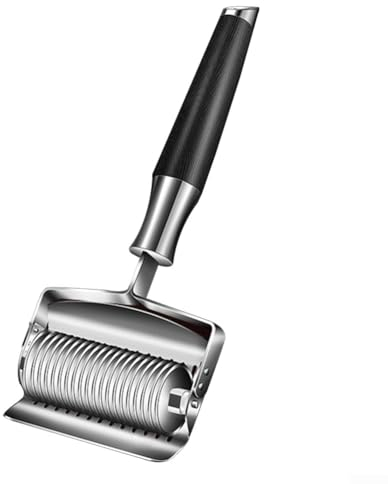 HEBEOT Multifunctional Noodle Cutter Stainless Roller Handle Maker Pressing Dough Cutter For The Noodles Cut Parsley(Thick noodles)