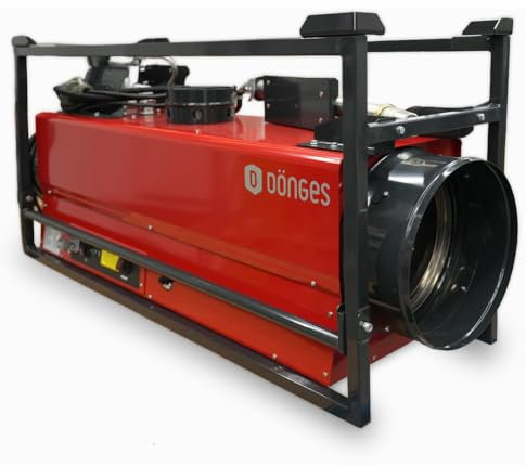 Dönges Zeltheizung Air 30 Flex, Set inkl. Thermostat und Schornstein (Heizlüfter Heiz-Gebläse Heizöl THW Zeltheizgerät Heizgerät Bereitstellungsraum Heizautomat) Heizleistung: 25 kW