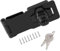 Überfalle abschließbar, Sicherheits-Überfalle, Schublade Schrank Locks Vorhängeschloss Überfalle Lock Cam Lock Tor Riegel Schloss mit Schrauben (Schwarz 4 Inch)