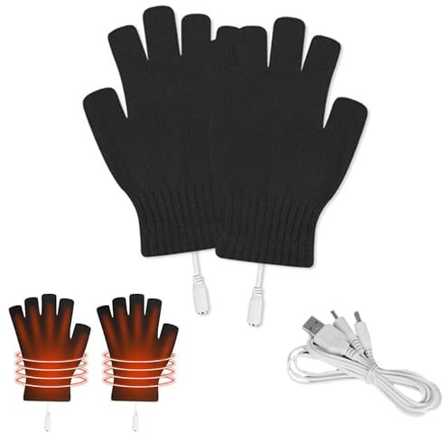 Heizhandschuhe Über USB - Beheizte, Winter-Handschuhe mit USB-Anschluss, Waschbar