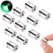 BTFO 10 Mini Luces LED para Casa de Muñecas Miniluces Eléctricas de Plástico Plateado para Decoración de Fiestas Manualidades Accesorios para Casa de Muñecas (Luz Verde)