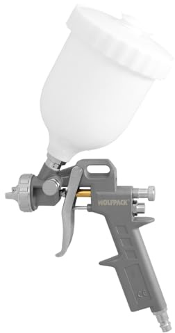 Pneumatische Lackierpistole, Düse 1,5 mm, mit Tank Oben 0,6 l und Schnelladapter