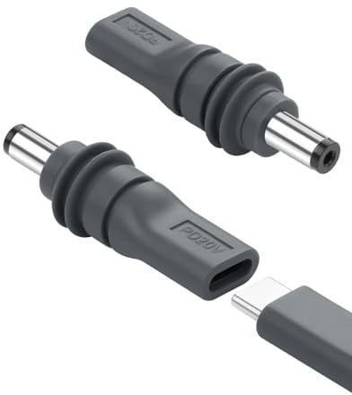 CERRXIAN - Adaptador de corriente USB C a DC 5,5 mm x 2,1 mm para Starlink Mini, PD100W USB C hembra a conector macho DC5521, cable impermeable de repuesto Starlink Mini