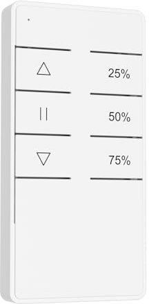 YOMOGI Wlan Rolladenschalter mit RF Fernbedienung gekoppelt, Prozentkontrolle Wlan Rolladen Zeitschaltuhr für Rollläden/Jalousien, Kompatibel mit Alexa & Google & Siri (Zubehör-Fernsteuerung, 1)