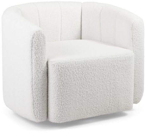 COSTWAY Relaxsessel, Drehsessel mit breiter Sitzfläche & 360° drehbarem Metallfuß, Sessel drehbar, Fernsehsessel für Wohnzimmer, Schlafzimmer, Arbeitszimmer