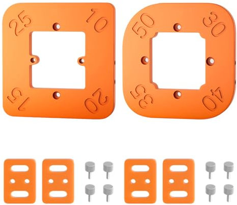 2 Stück Frässchablone Oberfräse Set, 4 in 1 Radius Schablone Oberfräse Schablone R10-R25/R30-R50, Bogenschneide Hilfswerkzeug, Geeignet für DIY-Holzbearbeitungsprojekte (2)