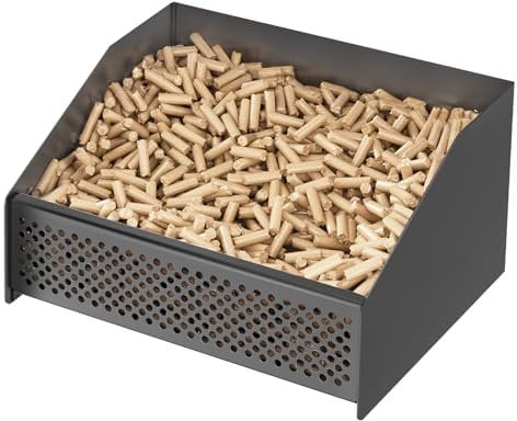 johgee Cestino a pellet, 30 × 25 × 17 cm, per camini e stufe (nero)