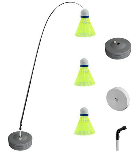 Badminton Rebound Trainer - Stretch Badminton Roboter Schläger | Indoor Badminton Set | Badminton Trainingswerkzeug | Einpersonen Badminton Gürtel Rebound Training | Übungsmaschine Badminton