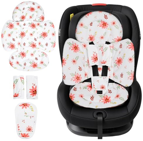 KAKIBLIN Inserto per neonati compatibile con 4moms Mamaroo Swing Graco Swing e seggiolino auto, inserto per seggiolino auto per neonati, ragazze e ragazzi, design reversibile traspirante, supporto per