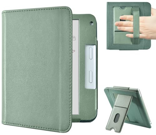 Coque pour 7 Kobo Libra Colour 2024 / Kobo Libra 2 2021, Coque Liseuse Housse de Protection avec Réveil/Sommeil Automatique, Béquille Fente pour Carte et Dragonne