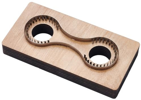 UNICRAFTALE Leather Cutting Die Leathers Keychain Wooden Die Cuttings Molds Wallet Punching Dies Smooth Wooden Base Sharp Steel Blades Punch Stamping Tool for DIY Leather Crafts