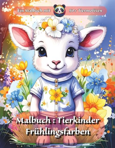 Malbuch Tierkinder: Frühlingsfarben